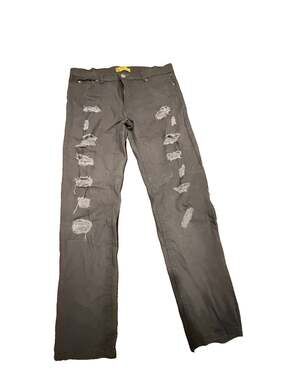 Regal Exchange Mens Jeans 34x30 Black Distressed Ripped Stretch Denim Pants